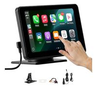 VEVOR Autoradio Portatile per Auto Senza Fili, Radio Portatile HD da 177,8 mm con Schermo Tattile per Apple CarPlay e Android Auto, con Telecamera di Retromarcia, Bluetooth, Navigazione GPS