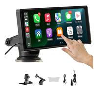 VEVOR Autoradio Wireless 254 mm, Radio Portatile con Touch Screen, Compatibile con Apple CarPlay e Android Auto, Schermo CarPlay per Auto con Controllo Vocale Bluetooth Navigazione GPS