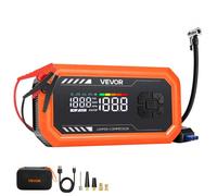 VEVOR Avviatore di Emergenza Compressore d'Aria 3000A di Picco Torcia LED Gonfiatore per Pneumatici Portatile, 9,0 Litri a Benzina / 6,5 Litri Diesel, 150 PSI, Spegnimento Automatico, Caricabatterie