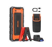 VEVOR Avviatore di Emergenza, Picco da 3000 A Gruppo di Avviamento per Batteria Auto, con Cavi di Avviamento, Luce LED, per Motori a Benzina Fino a 10 L/Diesel 8 L