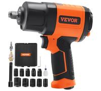 VEVOR Avvitatore Pneumatico a Percussione Quadrato 1,27cm 1898 Nm, Avvitatore Pneumatico a Impulsi Pressione tra 6,2-8,3bar Velocità Max. 8000giri/min per Riparazioni Auto Veicoli da Officina Garage