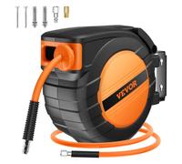 VEVOR Avvolgitubo Aria Compressa Retrattile Tubo Flessibile per Aria Compressa Ibrido Lunghezza 15,24m Pressione max. 300 PSI, Bobina Avvolgitubo Chiusa Montaggio a Soffitto/Parete da Officina