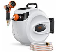 VEVOR Avvolgitubo Automatico Retrattile 25m Fissaggio da Parete Girevole 180°