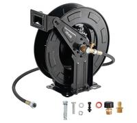 VEVOR Avvolgitubo Retrattile per Idropulitrice 15,2m x 9,5mm Bobina Avvolgitubo