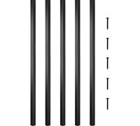 VEVOR Balaustra del Ponte Scale 101 PZ, 66x1,9 cm Balaustra Lega di Alluminio, Balaustra Nera con 202 Viti, Ringhiera per Ponte, Scala, Portico, Cortile, Balcone, Terrazza di Protezione da Recinzione
