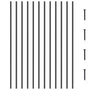 VEVOR Balaustre in Metallo per Scale in Alluminio con Viti 1118 x 13 mm 31 Pezzi