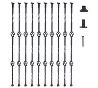 VEVOR Balaustre in metallo per scale in acciaio da 44 pollici con cestelli