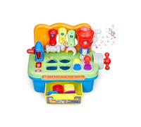 VEVOR Banco da Lavoro Giocattolo Musicale per Bambini, Banco da Lavoro Suoni Luci per Bambini 2 Anni in Su, Banco da Lavoro Giocattolo per Bambini, Set di Giocattoli per Apprendimento