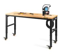 VEVOR Banco da Lavoro per Officina Garage 122x51x104cm Altezza Regolabile