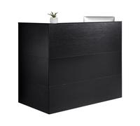 VEVOR Banco Reception 1400 x 800 x 1200 mm Tavolo da Bancone Frontale a L Nero