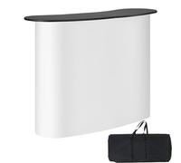 VEVOR Bancone Fieristico Portatile Bancone Fieristico, 1300 x 465 x 950 mm Stand Fieristico Banco Espositivo, Tavolo da Bar Pieghevole Promozionale al Dettaglio, Podio Pop-up con Ripiano