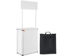 VEVOR bancone fieristico stand fieristico 785x380x1815mm tavolo pieghevole