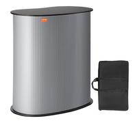 VEVOR Bancone Fieristico Portatile Bancone Fieristico, 900 x 490 x 940 mm Stand Fieristico Banco Espositivo, Tavolo da Bar Pieghevole, Podio Pop-up con Ripiano, Borsa per Trasporto