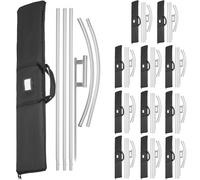 VEVOR Bandiera Pubblicitaria, 12 x 6PZ Bandiera Personalizzata Piuma con Asta, 4,3m Bandiere Pubblicitarie per Esterni, 5 Tubi Rigidi + 1 Asta di Fissaggio, per Indicatore, Presentazione di Negozi
