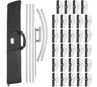 VEVOR Bandiera Pubblicitaria, 30 x 6PZ Bandiera Personalizzata Piuma con Asta, 4,3m Bandiere Pubblicitarie per Esterni, 5 Tubi Rigidi + 1 Asta di Fissaggio, per Indicatore, Presentazione di Negozi