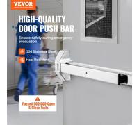 VEVOR Barra a Spinta per Porte di Emergenza Serratura Antipanico per Porte di Uscita Larghezza 762-914mm, Dispositivo Antipanico per Uscite di Emergenza Adatto per Centri Commerciali Ospedali Hotel