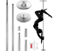 VEVOR Barra Asta da Ballo Professionale, Asta da Ballo Statica Rotante, Kit Barra Danza Verticale Rimovibile Portatile, Asta in Acciaio Inox da 45 mm, Altezza Regolabile, per Club Bar