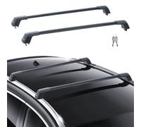 VEVOR Barre Trasversali Universali per Portapacchi in Alluminio, Adatte per Barre Laterali Rialzate, Capacità di Carico di 90 kg 135,8 cm, Barre Trasversali con Serrature, per SUV, Berline e Furgoni
