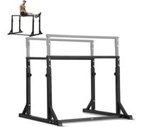 VEVOR Barre per Allenamento Fisico Stazione Altezza Regolabile, Capacità di 800 Libre, Stazione per Allenamento Fitness, Stabilizzatore, Parallele per Push Up, Barre Parallele