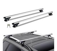VEVOR Barre Trasversali Universali per Portapacchi in Alluminio, Adatte per Barre Laterali Rialzate, Capacità di Carico di 90 kg, Barre Trasversali con Serrature, per SUV, Berline e Furgoni
