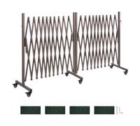 VEVOR Barricata Espandibile Doppia Barriera di Sicurezza 8,18 m Girevole con Ruote Bloccabili Controllo della Folla, Cancello Espandibile Barricato Recinzione di Sicurezza per Giardino Scale