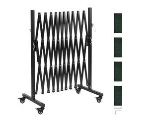 VEVOR Barricata Mobile Espandibile Barriera di Sicurezza Controllo della Folla 3,37 m, Cancello Barricato Portatile Ruote Bloccabili per Sicurezza Barricata Portatile per Giardino Vialetto Magazzino