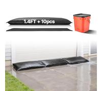 VEVOR Barriera Antiallagamento Set di Sacchi di Sabbia per Protezione dall'Allagamento 10 Pezzi 43x83 cm, Sacco di Sabbia dall'Acqua Senza Sabbia 10 pz per Porte di Garage Officina