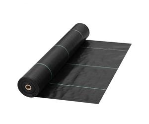 VEVOR Barriera contro le Erbacce, Tessuto Paesaggistico da 5,8 Once, Geotessile di Controllo dell'Erba Intrecciato Resistente 900 x 900 m per Giardino, Patio, Nero