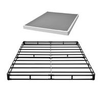 VEVOR Base Letto Imbottita Struttura per Letto 2010x1510x102 mm Rete a Doghe con Rivestimento in Tessuto Lavabile Base Queen Size capacità di Carico Massima di 1587,57 kg Struttura in Metallo