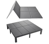 VEVOR Base per Letto a Castello Misura King Size 204 x 193 cm, Base Pieghevole per Telaio Rigido con Cinghie a Strappo, in PP con Tessuto Oxford 600D, per Letti Matrimoniali a Castello e Divani Letto
