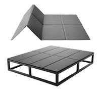 VEVOR Base per Letto a Castello Misura Queen Size 204 x 153 cm, Base Pieghevole con Cinghie a Strappo, Interno in PP e Tessuto Oxford 600D, Anti-Cedimento per Telai Rigidi e Letti Grandi Dimensioni