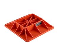 VEVOR Base per Martinetto ad Alto Sollevamento e Supporto per Maniglia, Capacità 3175,2 kg, Supporto per Martinetti Agricoli per Maggior Parte dei Martinetti con Base 185 x 120 mm Rosso