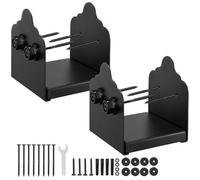 VEVOR Base per Pali 150 x 145 mm Dimensioni Interne 150 x 141 mm Staffe per Pali in Acciaio al Carbonio per Impieghi Gravosi, per Supporto Ringhiera per Gazebo, Piastra di Base per Ponte, 2 PZ, Nero