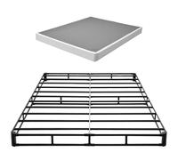 VEVOR Base Struttura Letto a Molle Capacità a Carico max. 1587,57 kg Rete a Doghe con Rivestimento in Tessuto Lavabile, Struttura per Letto Matrimoniale Queen Size, Base per Letto in Metallo