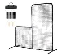 VEVOR Baseball di Tipo L per Gabbia da Battitura, 84" x 38" x 84" Ombrello di Sicurezza per Baseball e Softball, Rete da Battente Portatile con Borsa per il Trasporto e Picchetti da Terra