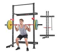 VEVOR Basic Power Rack per Allenamento da Palestra Domestica, Attrezzatura per l'Allenamento della Forza, Ganci a J Regolabili e Barra per Trazioni per Palestra Domestica, capacità di 453 kg
