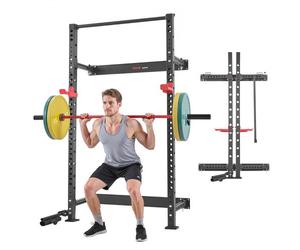 VEVOR Basic Power Rack per Allenamento da Palestra Domestica, Attrezzatura per l'Allenamento della Forza, Ganci a J Regolabili e Barra per Trazioni per Palestra Domestica, Capacità di 453 kg