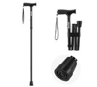 VEVOR Bastone da Passeggio, Carico 100 kg Bastone da Passeggio Pieghevole, Altezza Regolabile a 5 Livelli e Punta in Gomma Antiscivolo, Ausilio per Mobilità in Alluminio Leggero Portatile per Adulti