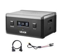 VEVOR Batteria Aggiuntiva per Stazione di Alimentazione Portatile, Batteria di Espansione Aggiuntiva LiFePO4 da 2160 Wh con 3 Porte di Uscita per Uso Domestico, Campeggio, Viaggio, Camper, Emergenze
