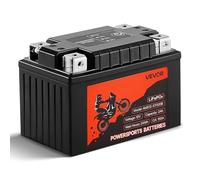 VEVOR Batteria per Moto, 12 Volt 2 Ah, Batteria Precaricata al Litio LiFePO4 per Sport Motoristici, Senza Manutenzione e ad Alte Prestazioni, Compatibile con ATV, Motociclette, Moto d'Acqua
