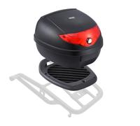 VEVOR Bauletto per moto 24 l, materiale PP, pannello riflettente, impermeabile e rimovibile, fondo multiforo, valigetta per casco (408 x 390 x 285 mm)