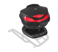 VEVOR Bauletto per Moto 48 L Baule per Moto Staccabile Posteriore Portaoggetti