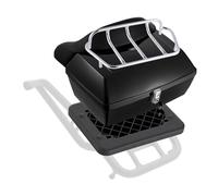 VEVOR Bauletto per Moto, Bauletto Universale per Moto in Materiale PP Resistente, Bauletto Staccabile Impermeabile 48 L con Base Multiforo, Bauletto per Telai per Moto Posteriore Portaoggetti