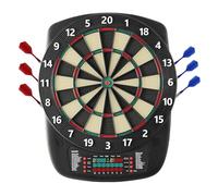 VEVOR Bersaglio Elettronico per Freccette, Bersaglio 336 mm con 43 Giochi e 200 Varianti per un Massimo di 8 Giocatori, 6 Aste per Freccette con Alette e 50 Punte Morbide, Schermo LED a Colori