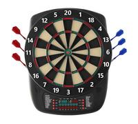 VEVOR Bersaglio Elettronico per Freccette, Bersaglio 336 mm con 43 Giochi e 200 Varianti per un Massimo di 8 Giocatori, 6 Aste per Freccette con Alette e 50 Punte Morbide, Schermo LED a Colori