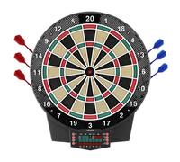 VEVOR Bersaglio Elettronico per Freccette, Bersaglio 391 mm con 43 Giochi e 320 Varianti per un Massimo di 8 Giocatori, 6 Aste per Freccette con Alette e 50 Punte Morbide, Schermo LED a Colori