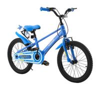 VEVOR Bicicletta per Bambini 20 pollici BMX Blu per 7-13Anni con Cavalletto, Bicicletta Sella e Manubrio Regolabili, Freno Anteriore e Tamburo Posteriore, Portaborraccia, Telaio in Acciaio al Carbonio
