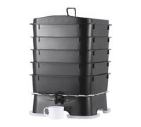 VEVOR Compostiera rapida 18-50L Compostiera da giardino 400x400x650mm Termocomposter Compostiera in plastica HDPE Incl. 5 vaschette e un contenitore per la raccolta Cestino per il compostaggio Compost