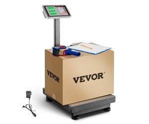 VEVOR Bilancia Digitale Industriale Portata 300 kg Elevata Precisione 50 g, Bilancia Industriale per Carichi Pesanti con KG, Tara, Calcolatrice, Adatta per Bagagli, Spedizione, Pacchi