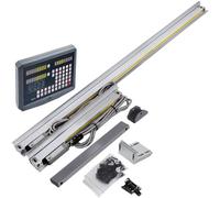 VEVOR Bilancia Lineare di Precisione,1000mm e 250mm Misuratore Schermo a Lettura Digitale, 2 Assi Scala lineare Ottica, Risoluzione 5 μm Calibro Digitale e Scala Lineare per Fresatrice e Trapano Ecc